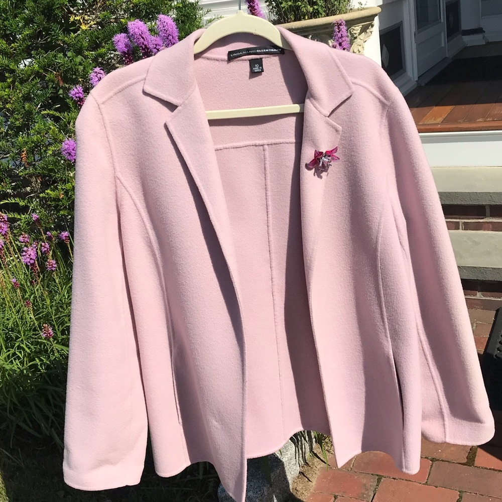 Blush Pink 100% Wool Coat